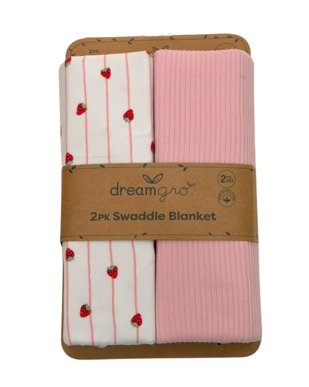 2 pcs sábana de algodón fresa rayas rojas ligeras para bebe
