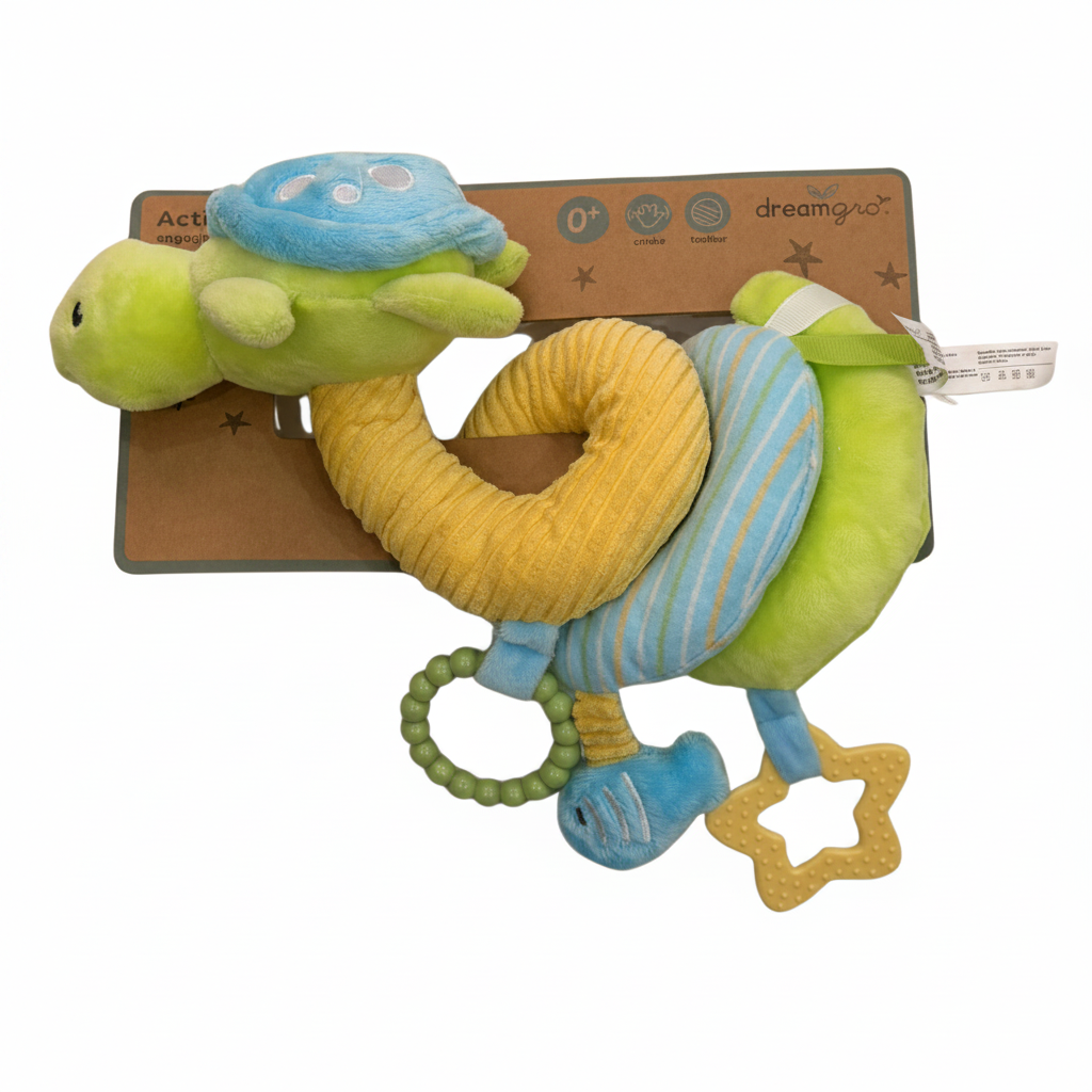 Juguete didactico sensorial para bebe tortuga verde con azul