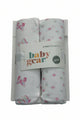 2 pcs sabana de algodon blanca diseño de mariposa rosa para bebe