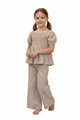 Set 2 pcs pantalon de gasa beige para niña