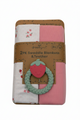 2 pcs sabana algodon mordedera fresa rosa para bebe