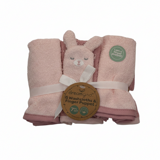 6 pcs toalla facial para bebe llama rosa