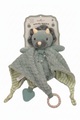 Peluche de actividad sensorial para bebe dinosaurio verde ideal para carreola