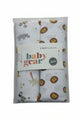 2 pcs sabana de algodon blanca diseño de safari para bebes