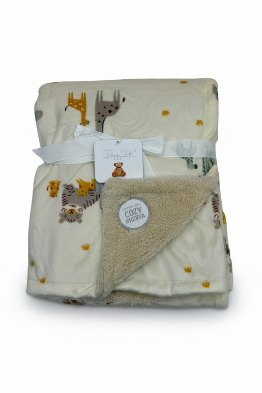Cobija sencilla afelpada safari beige para bebe