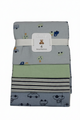 4 pcs sábanas de algodón diseño carrito verde azul ligeras comodas para bebe