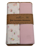 2 pcs sabana de algodon lisa y diseño de flores rosa para bebe