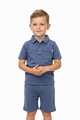 Set 2 pcs short dkny algodon azul mezclilla para niño