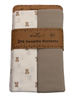 2 pcs sabana de algodon para bebe diseño de oso beige