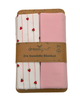 2 pcs sábana de algodón fresa rayas rojas ligeras para bebe