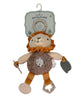 Peluche actividad sensorial para bebe leon beige ideal para carreola