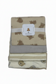 4 pcs sábanas de algodón diseño oso cafe beige ligeras comodas para bebe