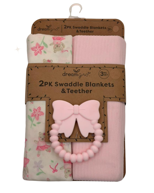 2 pcs sabana de algodon mordedeta moño flor rosa baby para bebe