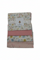 4 pcs sábanas de algodón diseño flores y mariposas rosa ligeras comodas para bebe